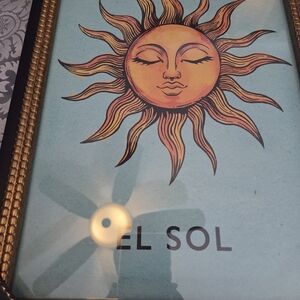 NWT ships 04/31/26 Sapna Shah Loteria El Sol Framed Art Print 95 Sun